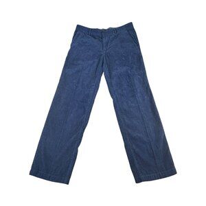 NEW Izod Blue Denim Corduroy Pants Men's Size 34X30 Straight Leg Flat Front NWT